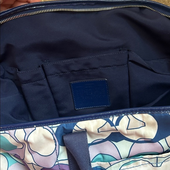 COACH Printed Vinyl Duffle Overnight Bag - Picture 9 of 14